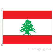 Bandera nacional de Líbano 100% poliéster 90 * 150 cm